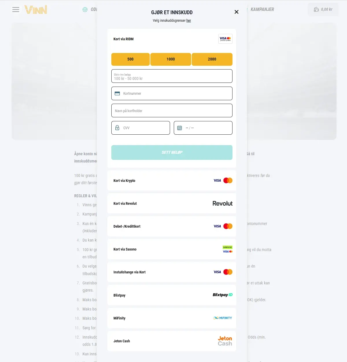 Vinn.com - Betalningsmåter (desktop)