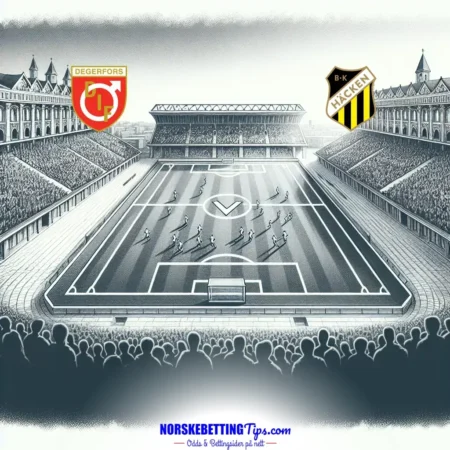 Degerfors IF mot BK Häcken 2025-08-10 oddstips og analyse