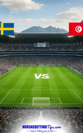 Sweden mot Tunisia 15-06-2026 oddstips og analyse