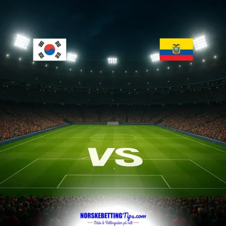 South Korea mot Ecuador 24-09-2026 oddstips og analyse