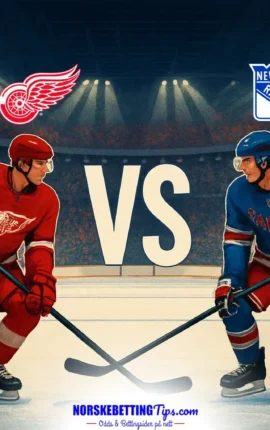 Detroit Red Wings mot New York Rangers 03-10-2026 oddstips og analyse
