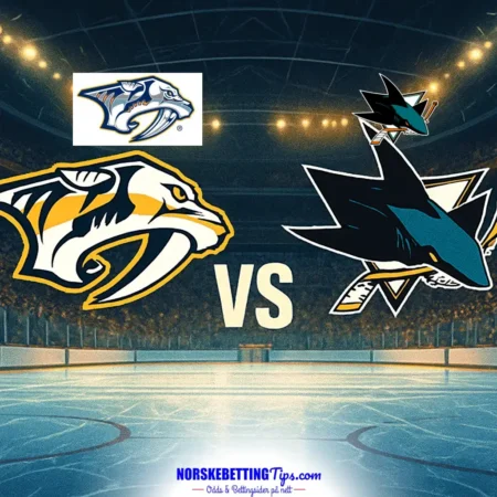 Nashville Predators mot San Jose Sharks 16-10-2026 oddstips og analyse
